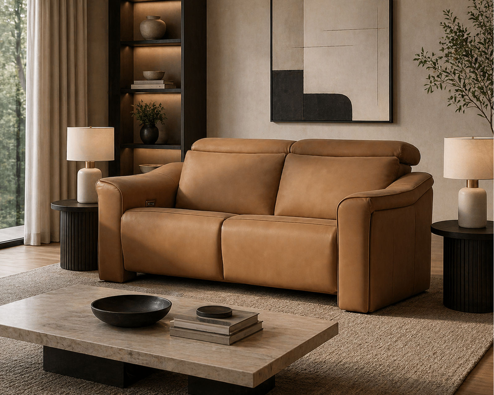 Bennett Dual Power Reclining Sofa — Available in Standard & Wide Cushions, 140+ Leather Options, and 84", 88", or 116" Widths - Luxury Seating, Smart Investment