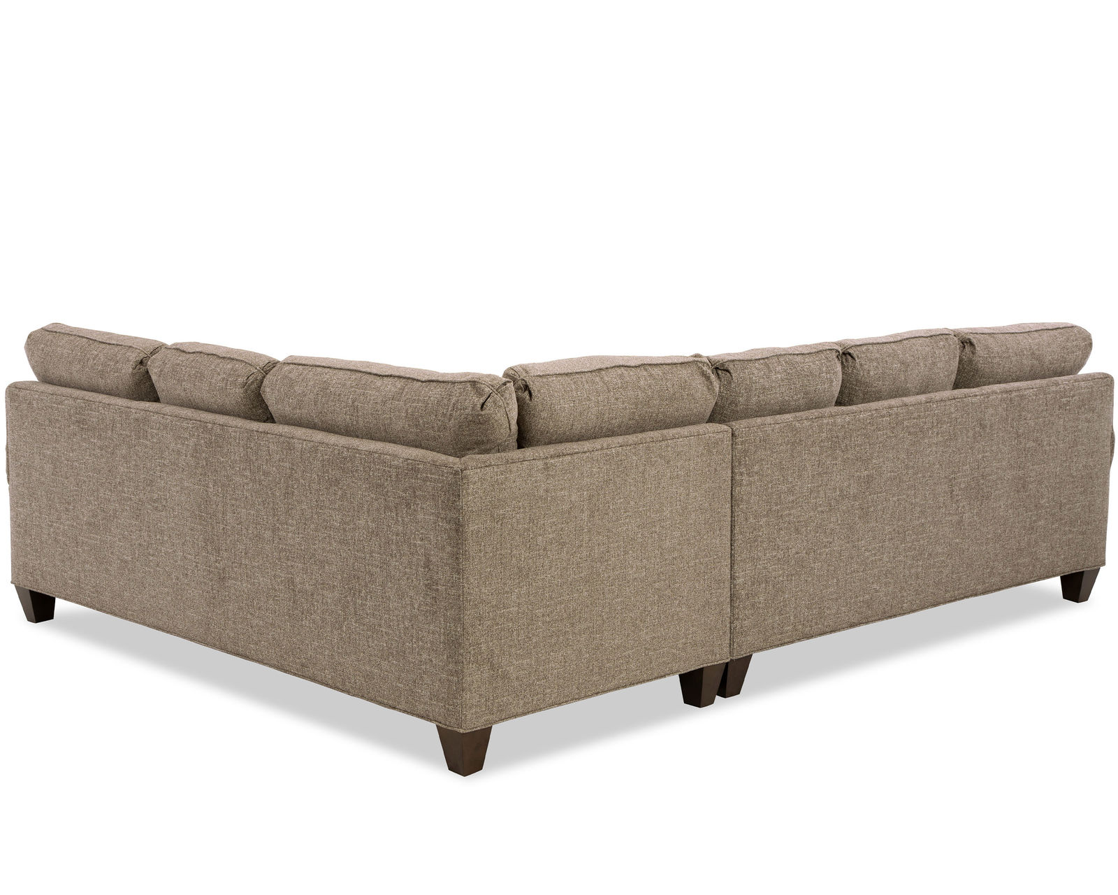 C9 Stationary Sectional (100+ Performance fabrics) Make it Yours - Shown with panel arms (with nailhead) Knife edge back cushions and tapered feet
