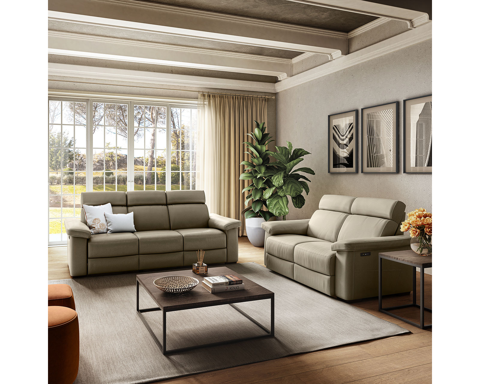 Estremo C126 Sofa 77" or 88"(+50 leathers)