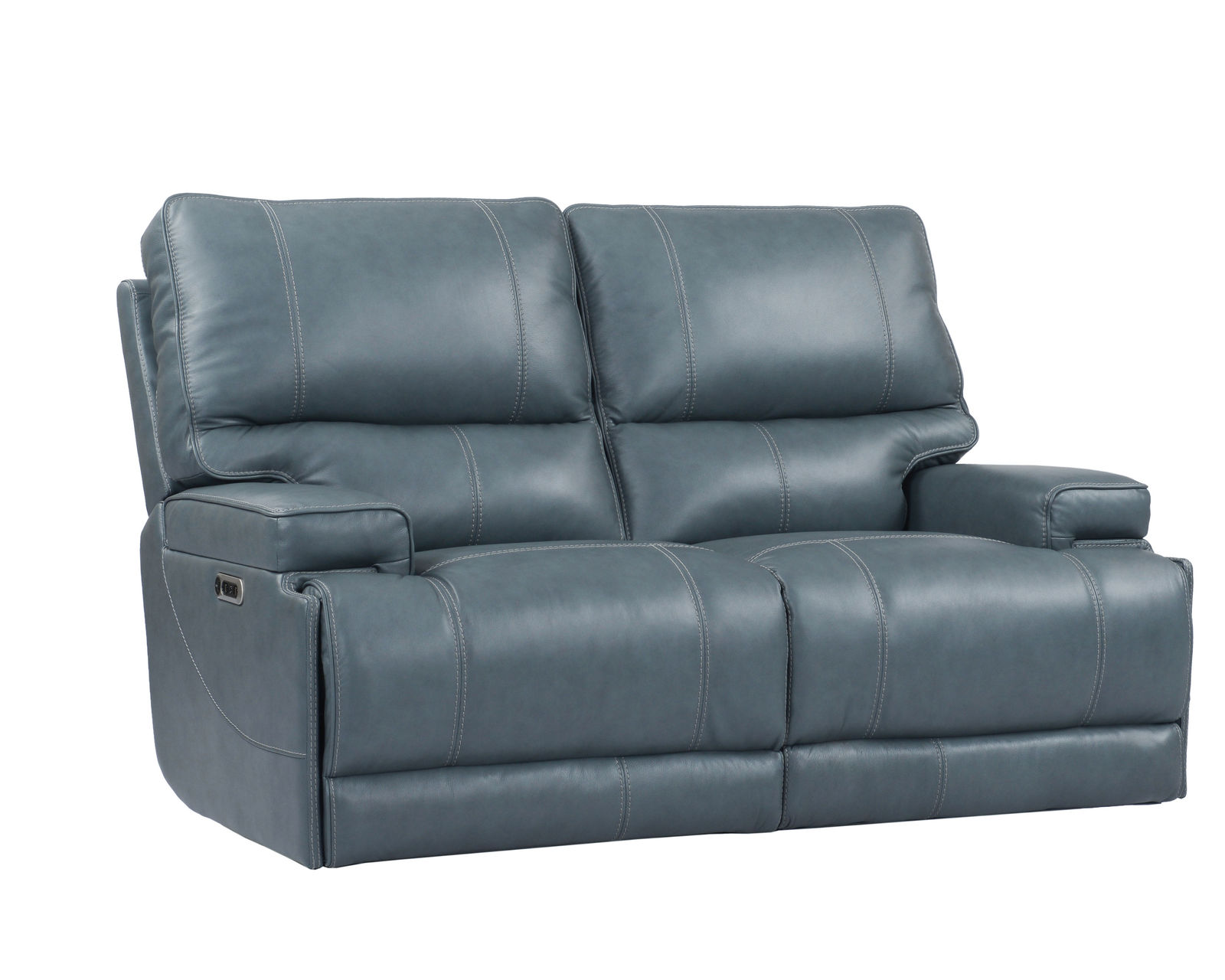 Whitman 89" FreeMotion Cordless Power Reclining Sofa (Battery Operated) Azure (In stock - Fast shipping) - Whitman FreeMotion Cordless Power Reclining Loveseat (Battery Operated) in Verona Azure