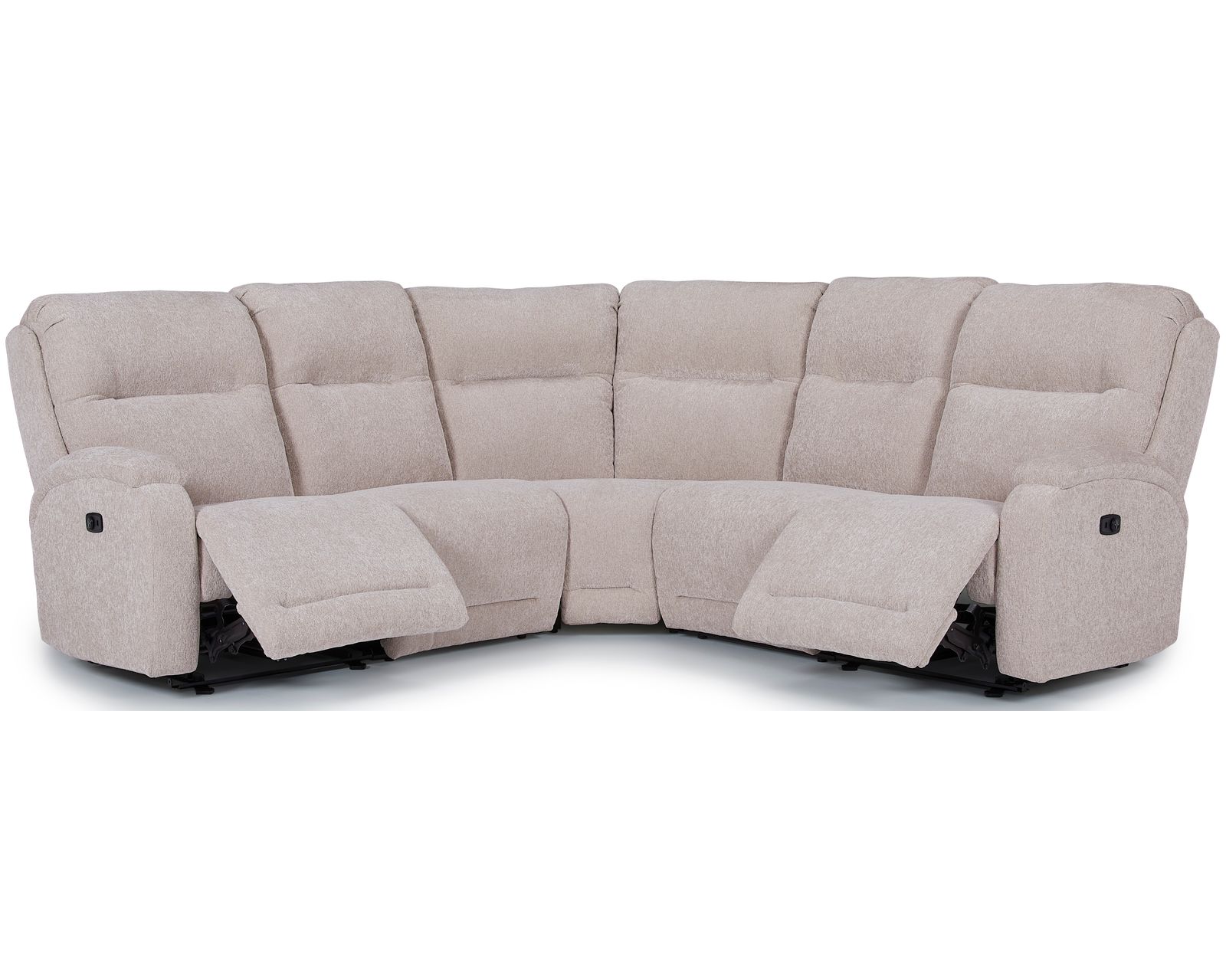 Maverly Reclining Sectional (+100 fabrics) - Layout A: Five Piece Sectional 101" x 101" (2 recliners)