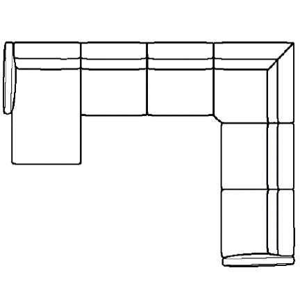 Layout F: Six Piece Sectional 63" x 149" x 115"