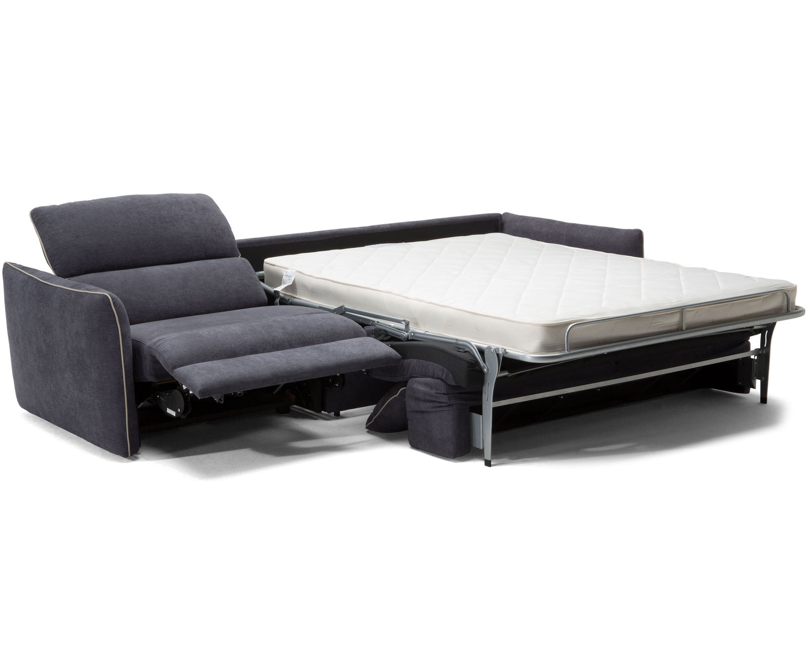 Meraviglia B995 Leather Reclining Sleeper Sectional (+25 leathers) - Layout A: Two Piece Sleeper Sectional 83" x 108" x 67"