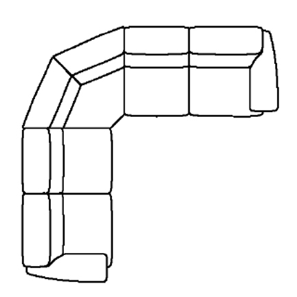 Layout C: Five Piece Sectional 117" x 117"