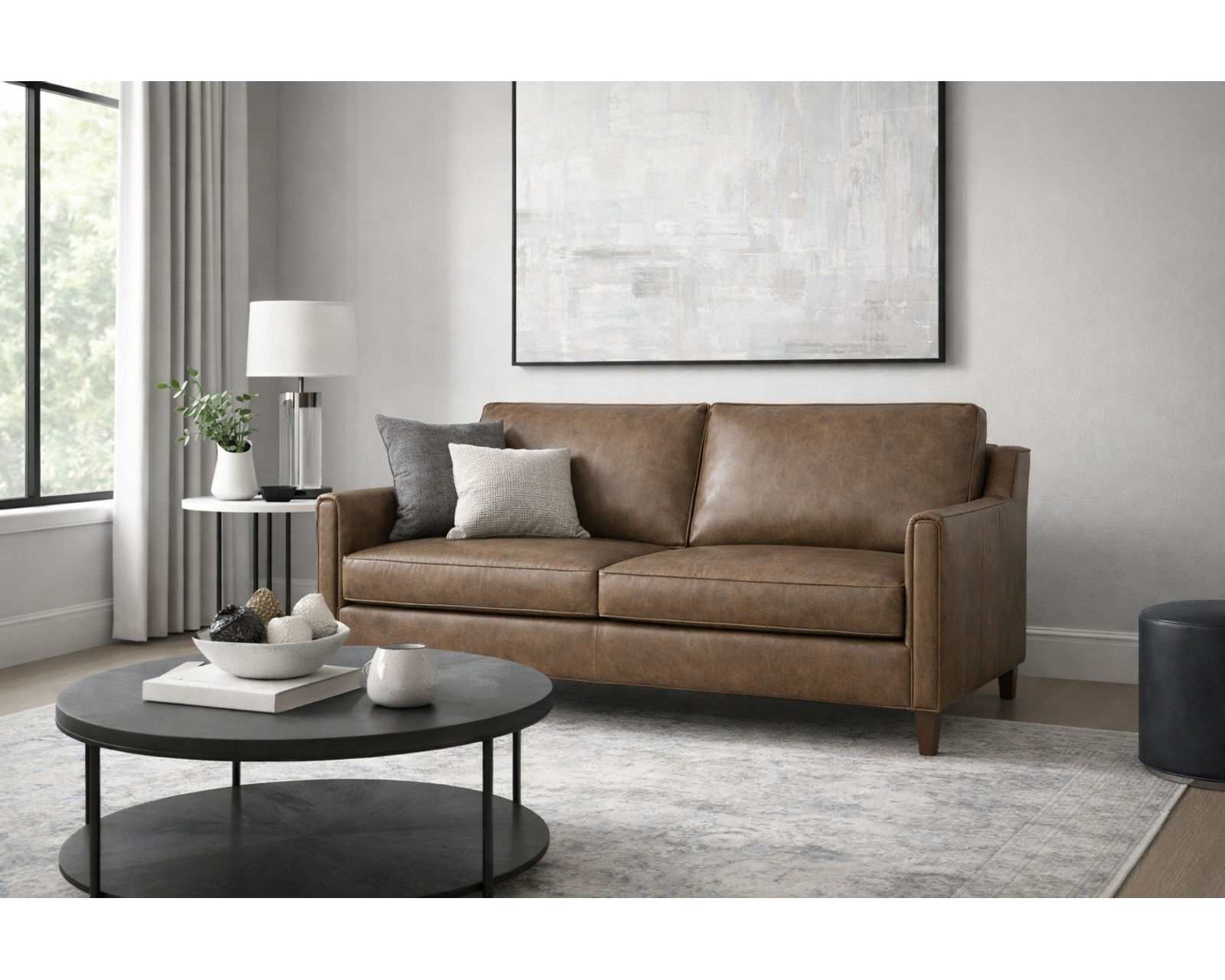 Bradington Young Madison 770 Sofa (12 leathers) 8-Way Hand Tie - Madison Stationary 80" Sofa 8-Way Tie (2 cushion)