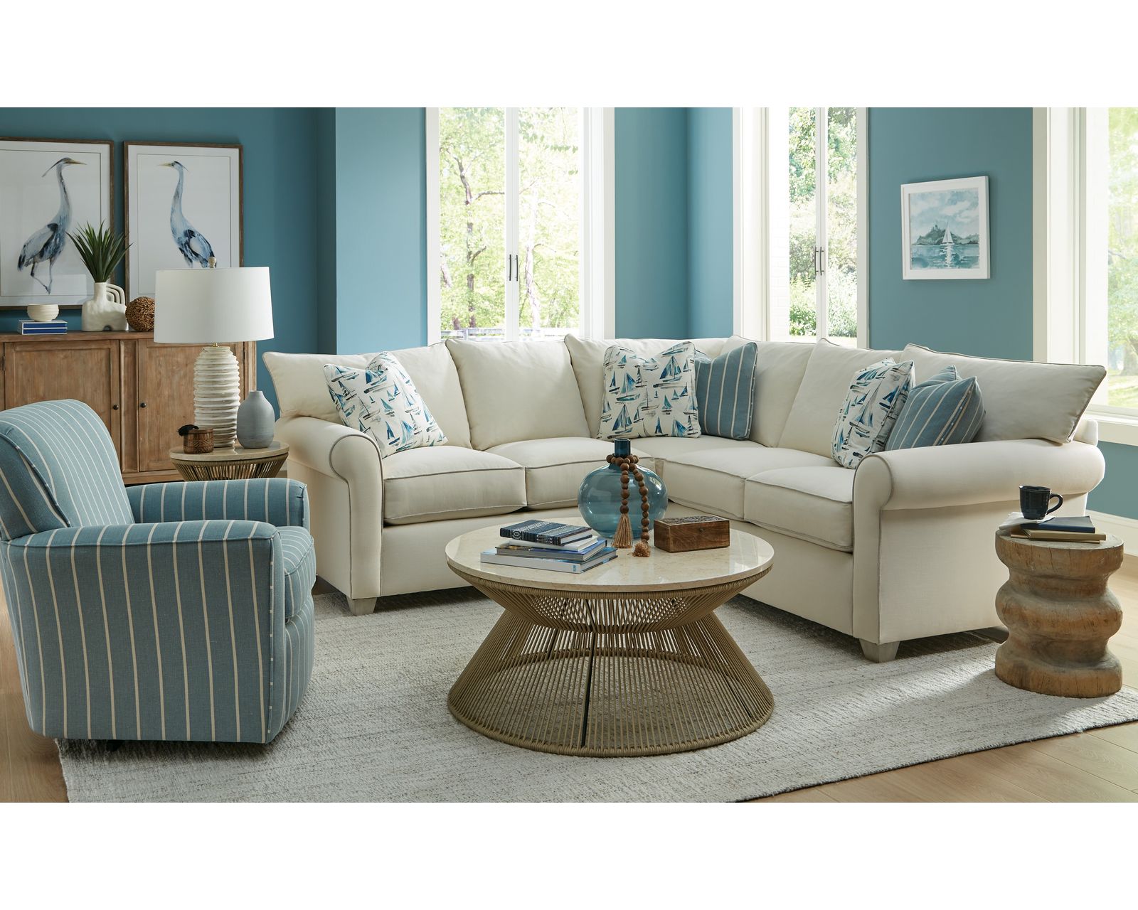 Atlanta 7364 Sectional (+100 High Performance Fabrics) - Layout C: Three Piece Sectional 95" x 95"