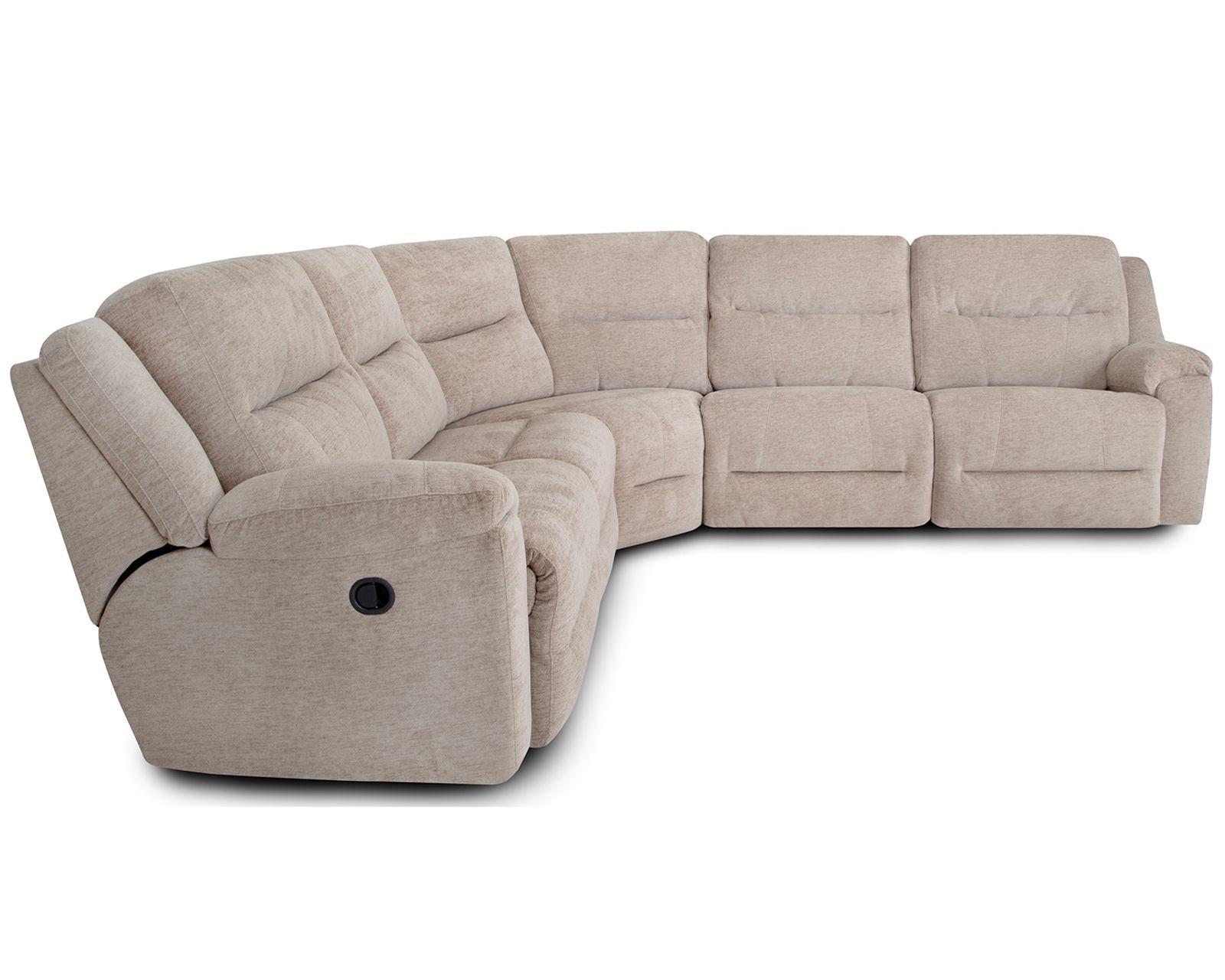 Davenport 659 Reclining Sectional Griege (3 colors) - Layout C: Five Piece Sectional 128" x 128" (2 recliners)