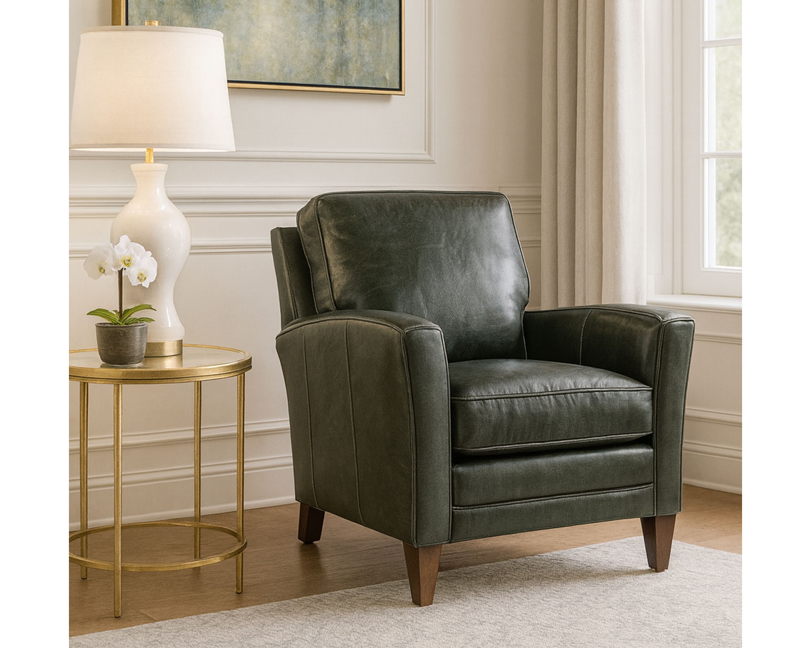 Bradington Young Zion 600 Loveseat (12 leathers) 8-Way Hand Tie - Zion Stationary Chair 8-Way Hand Tie