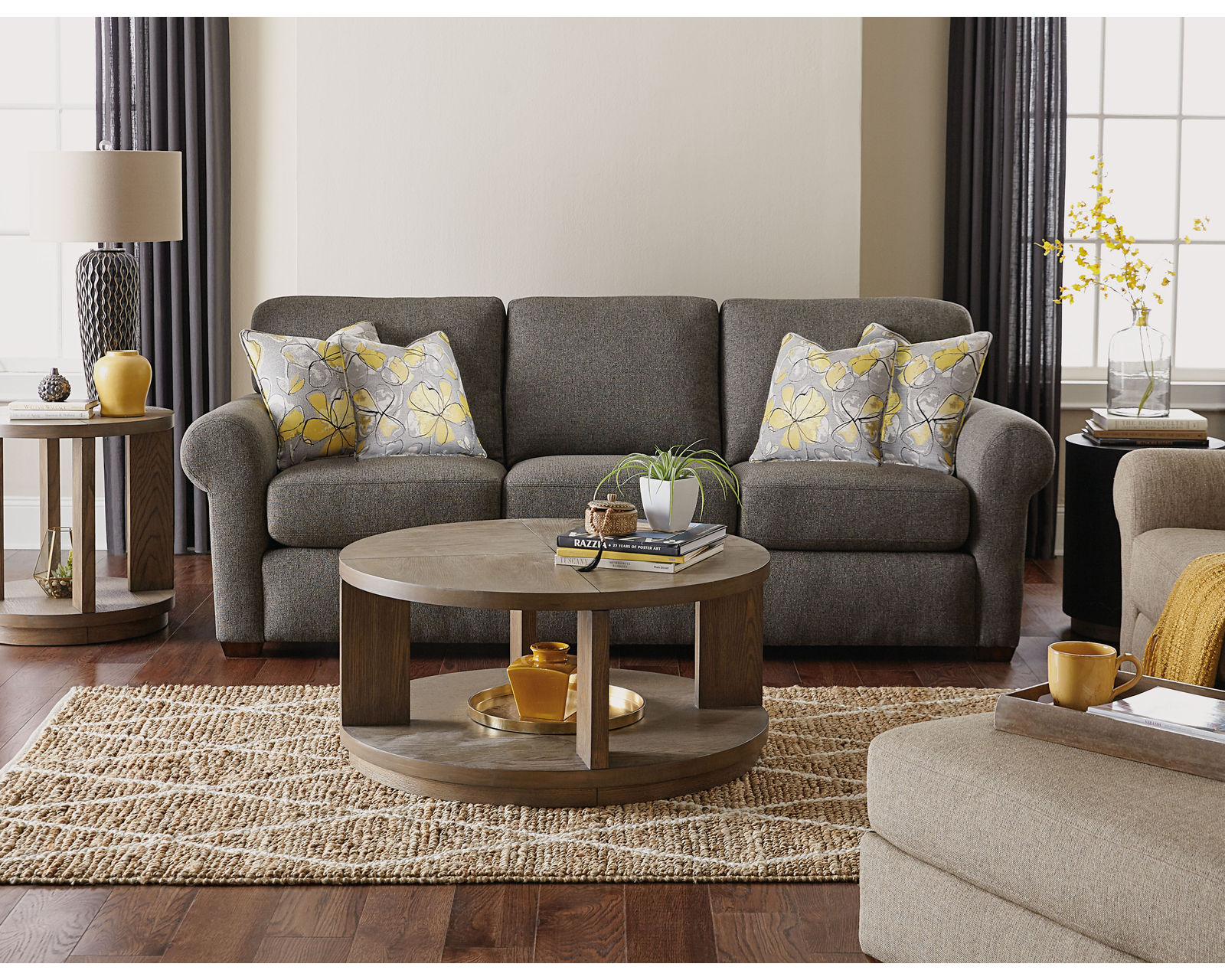 Randall 7100 Sofa (+100 fabrics) 83" - 93" - 105"  - High resiliency foam core seating cushions 2lb to 2.5 lb (Industry standard 1.8)