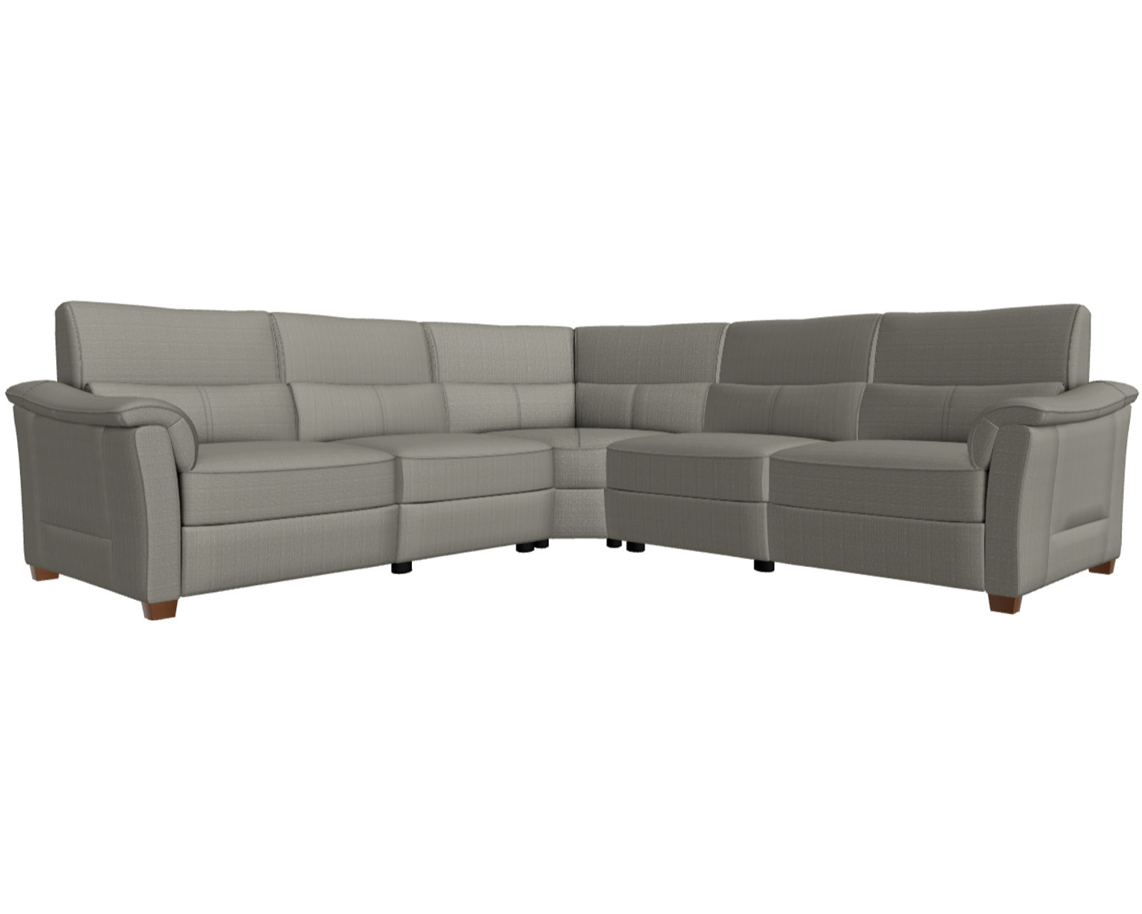 Astuzia C068 Triple Power Reclining Sectional (+40 fabrics) - Layout A: Five Piece Reclining Sectional - 111" x 111"
