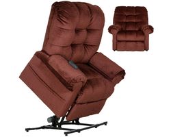 Omni Big Man's Power Lift Full Lay-Out Chaise Recliner Rated 450 Pounds (three colors)