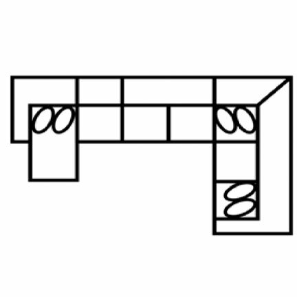Layout I: Four Piece Sectional 142" x 94"