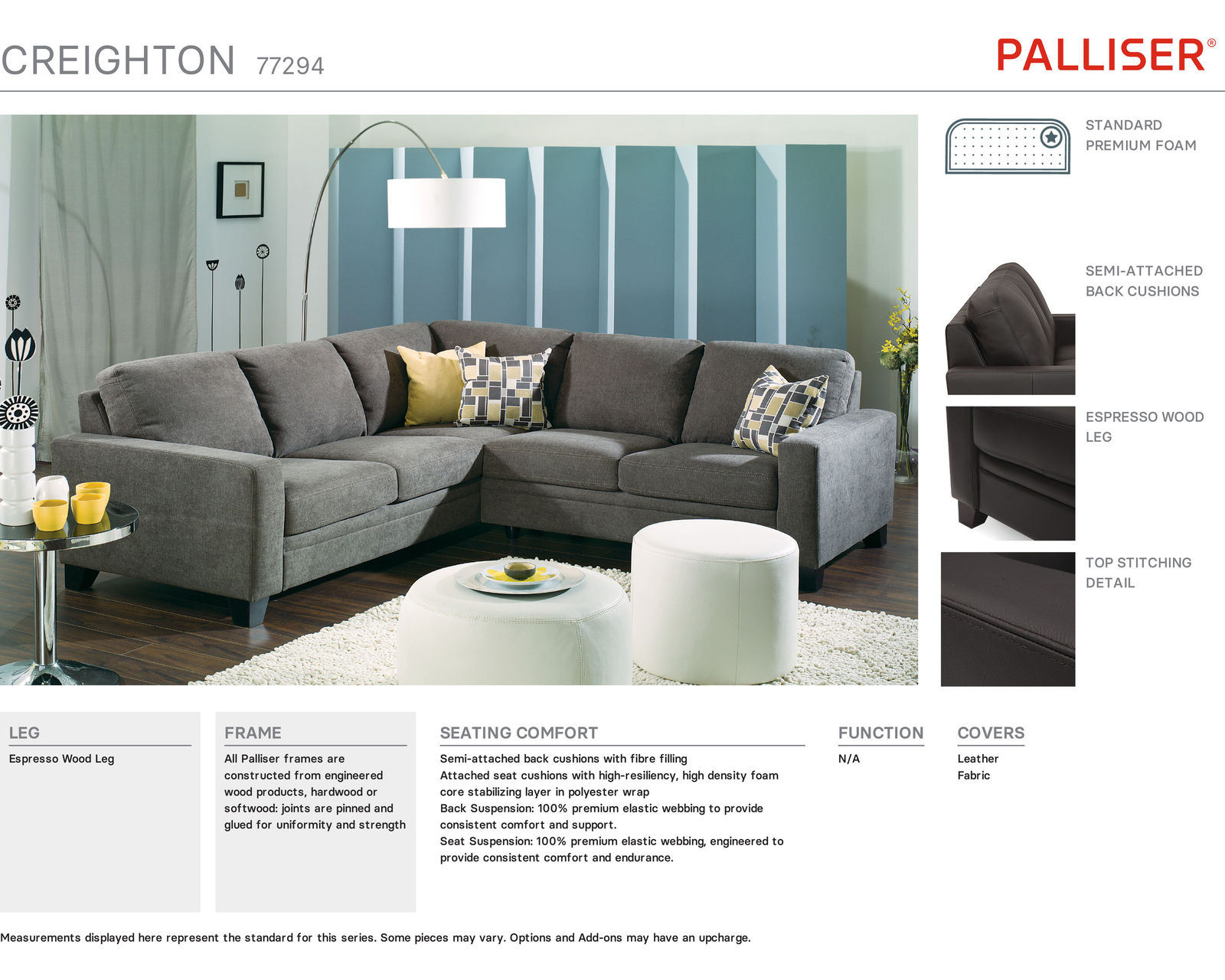 Creighton 77294 Sectional (+50 fabrics) - Creighton Collection