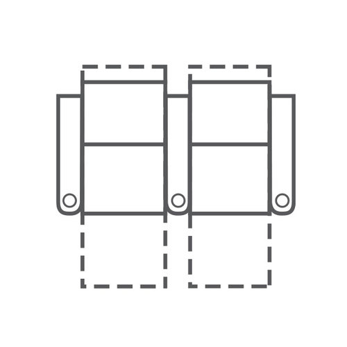 Layout B: Two Piece Home Theater Sectional Straight 68" Wide