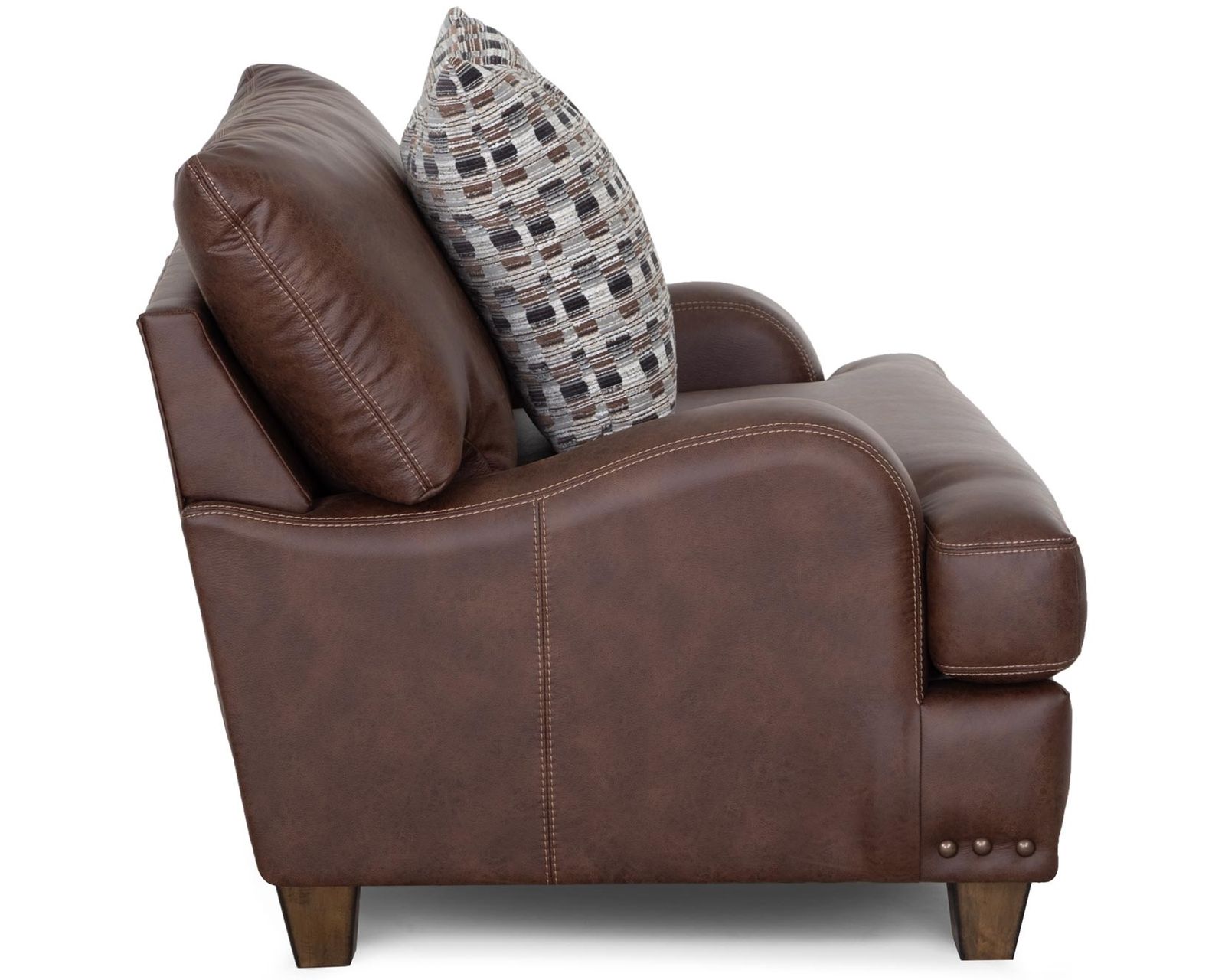 Dayton 93" Leather-Look Fabric Sofa (Rugged Character. Sink-In Comfort. Timeless Style) - Designer-Curated. Perfectly Coordinated. Surprisingly Affordable.