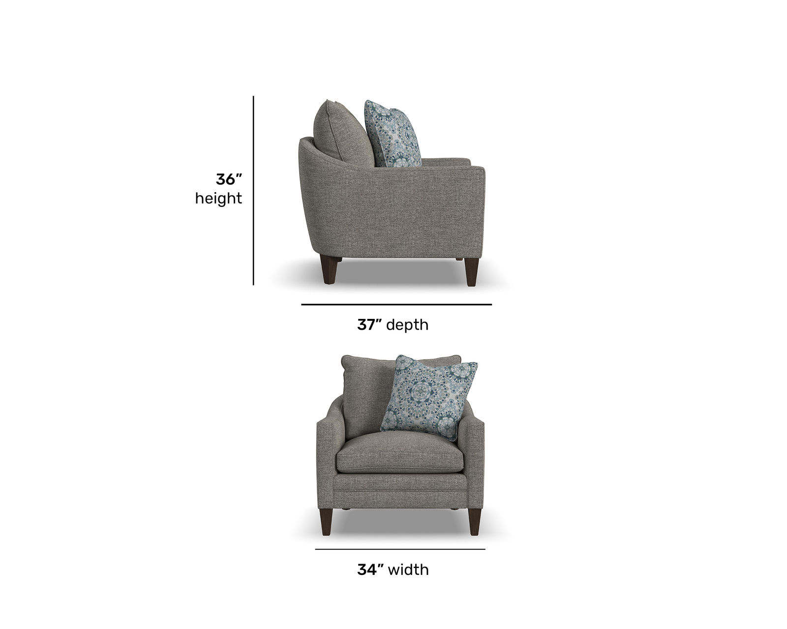 Eleanora 7571 Accent Chair (+100 fabrics) - Flexsteel Furniture — Strength Beneath the Style.