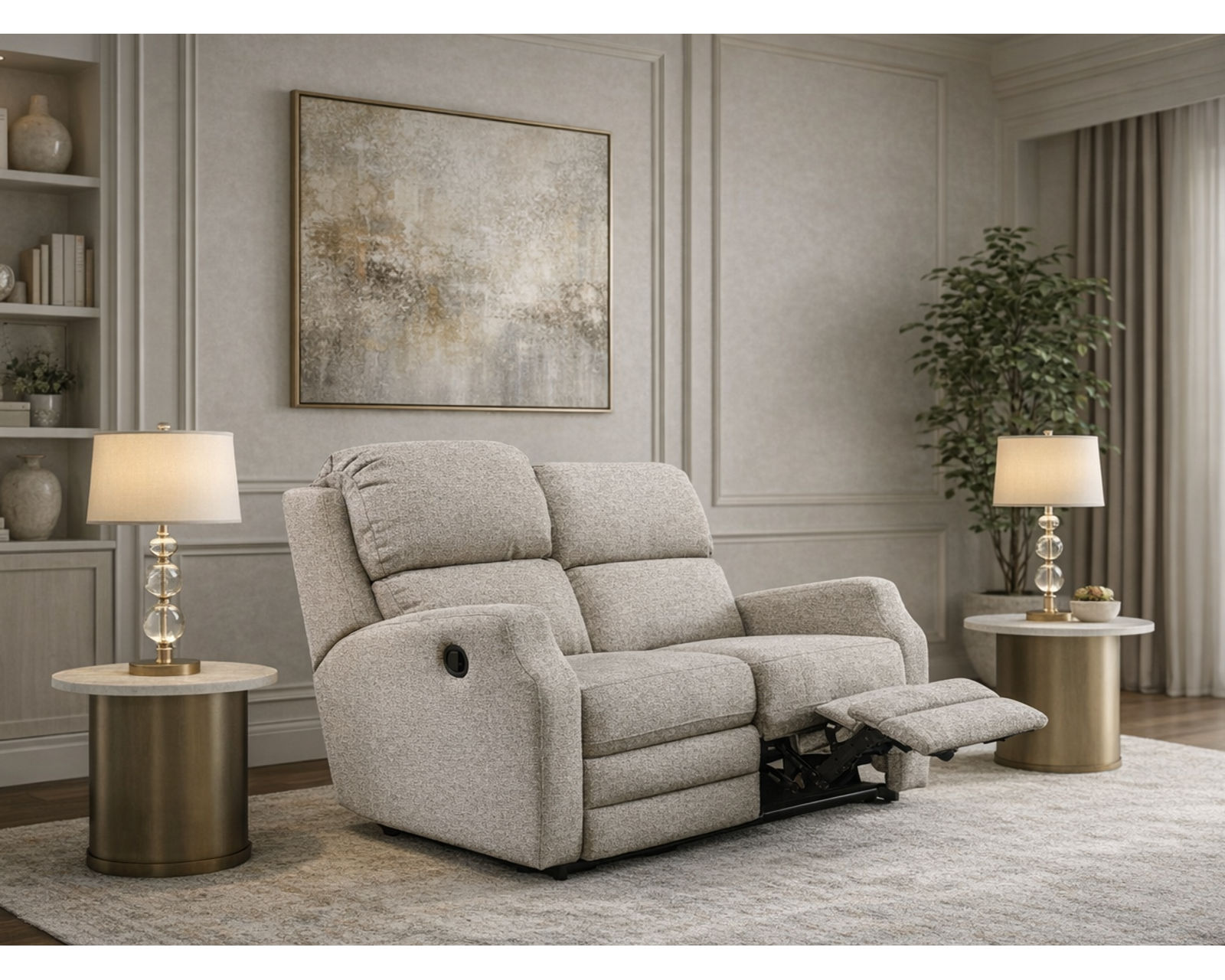Uptown 79" Reclining Sofa - EZ1A00 (+100 Standard and Performance Fabrics) - Uptown Double Reclining Loveseat