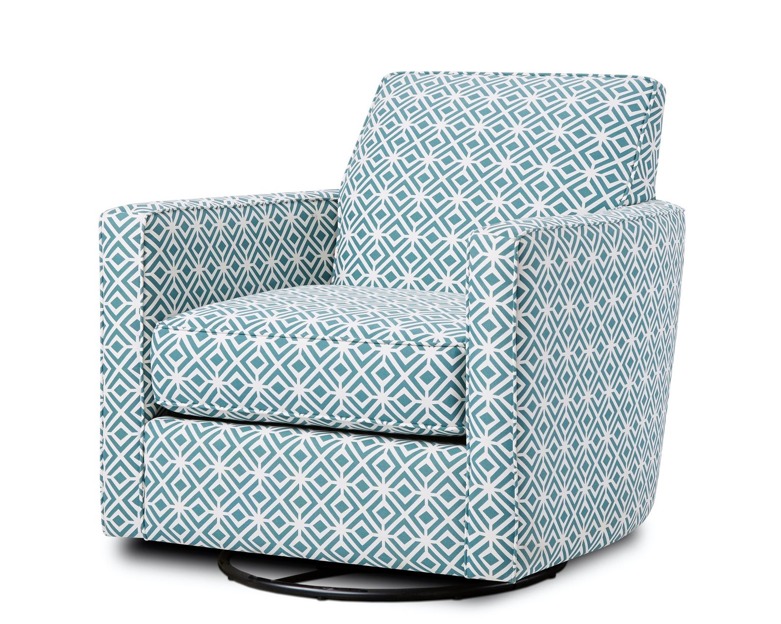 TNT Nickel 84" Sofa 41CW-00KP (Performance fabric) - Rupert Teal Swivel Glider Chair - 402-G