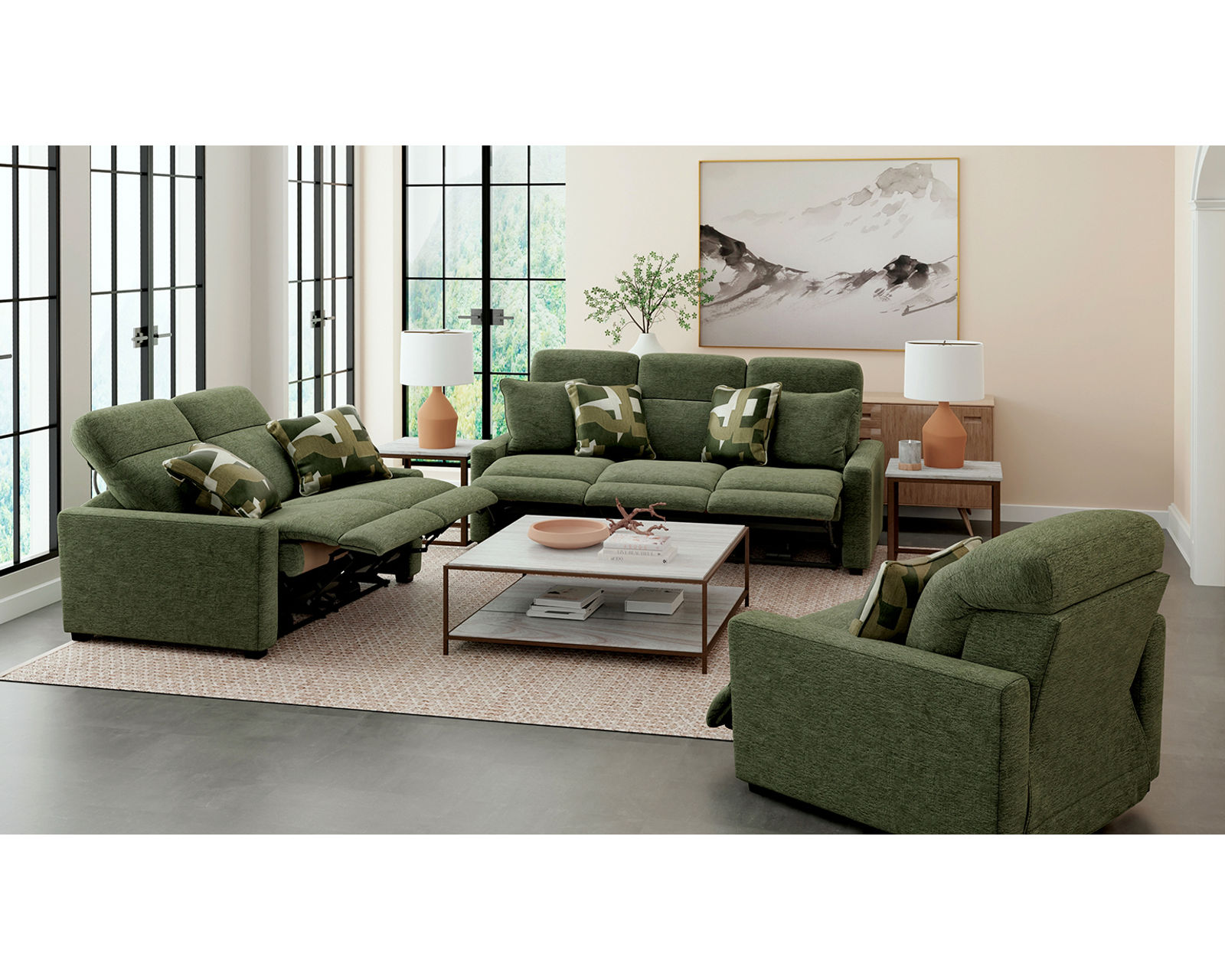 Ada 90" Triple Power Reclining Sofa with Power Euro Headrests (2 colors) - The Perfect Seat After Every Long Day.