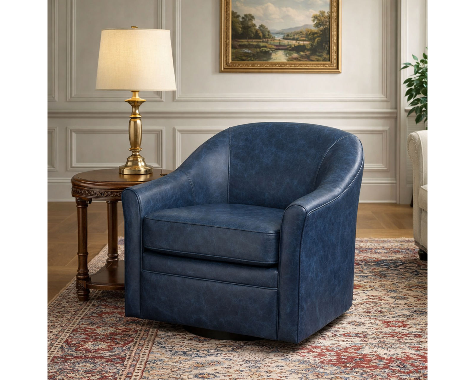 Julien 5J00 Leather Swivel Chair (29 Top-Grain Leather Choices) - Crafted with Care. Styled for Living.