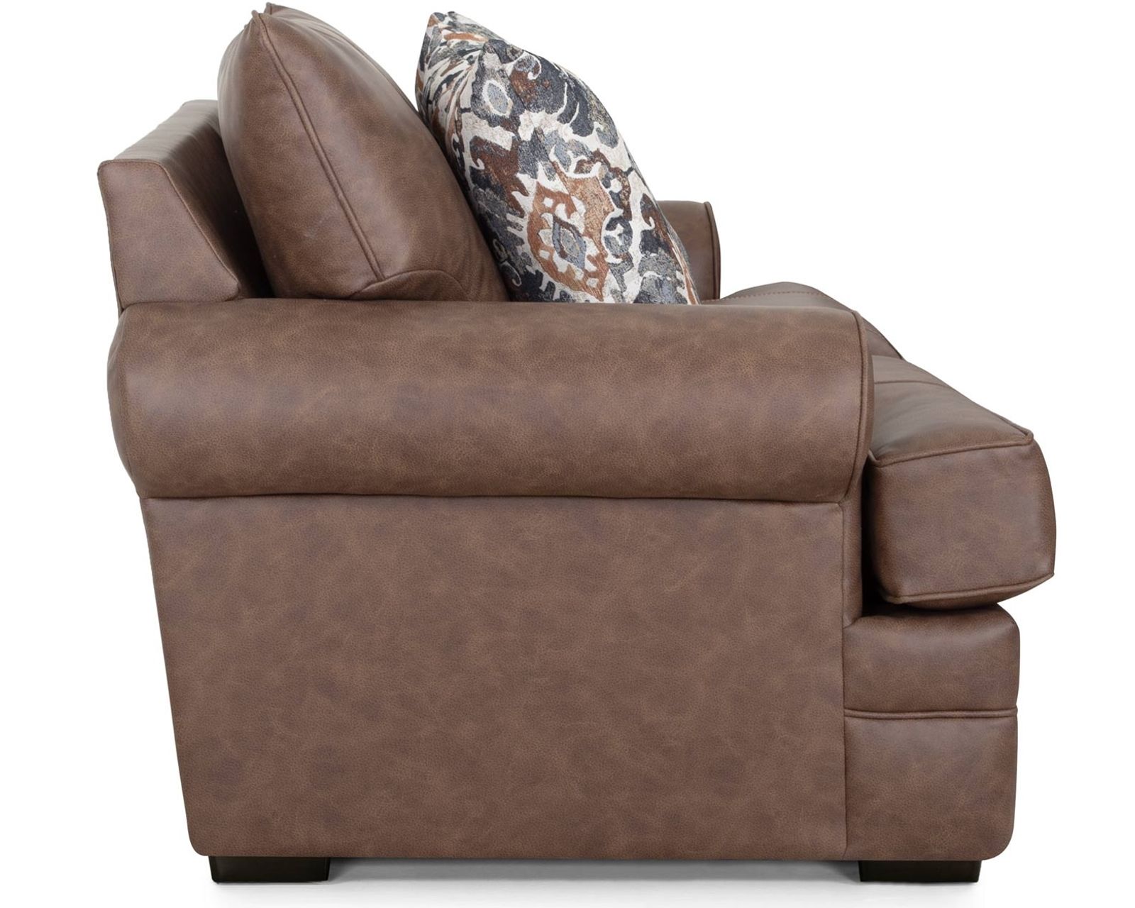 Langston 97" Sofa (Rich Leather-Like Style. Relaxed Comfort) - A Designer Room. A Comfortable Price.