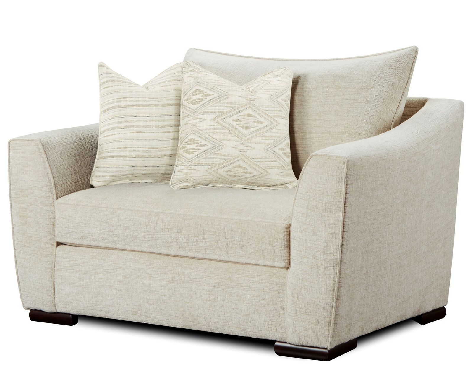 Vibrant Vision Oatmeal 95" Sofa 9770 (Includes pillows) - Vibrant Vision Oatmeal Chair and a Half - 9772