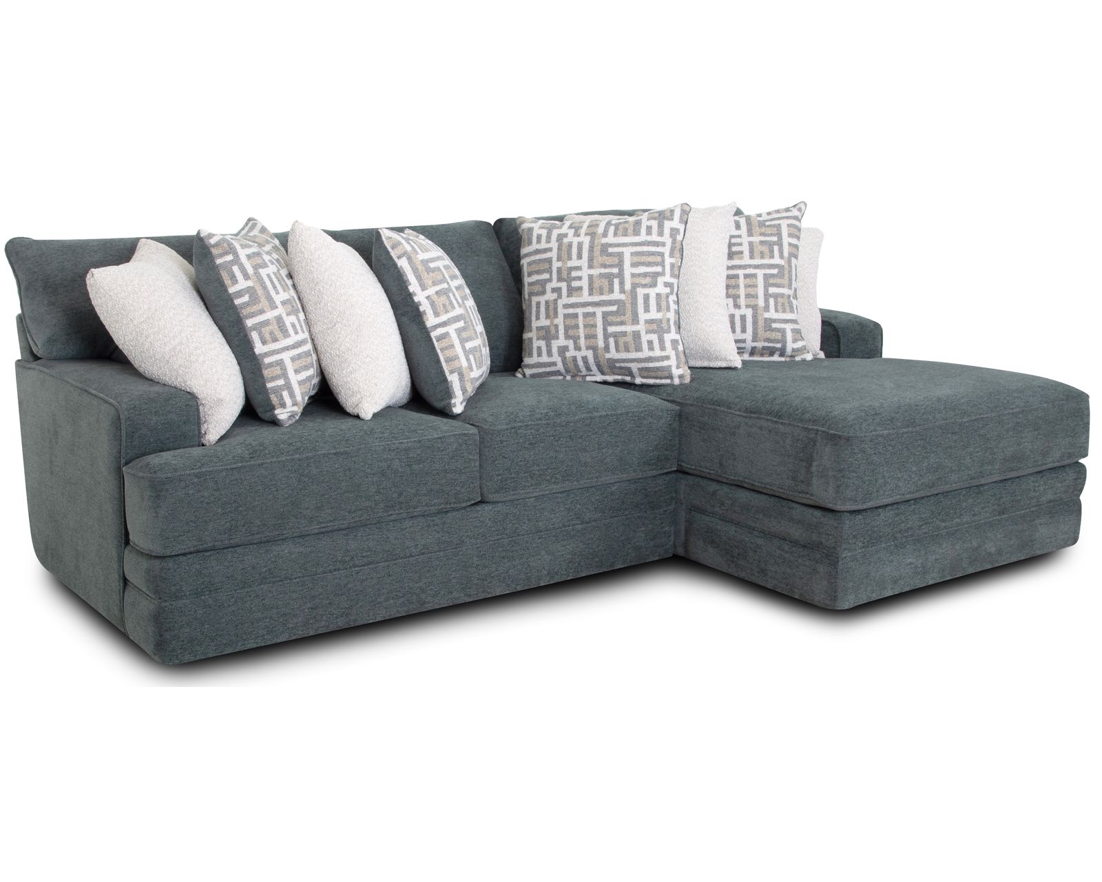 Briggs 934 Modular Sectional (Relaxed Contemporary Style. Plush Comfort) - Layout A: Two Piece Sectional 111" x 69"