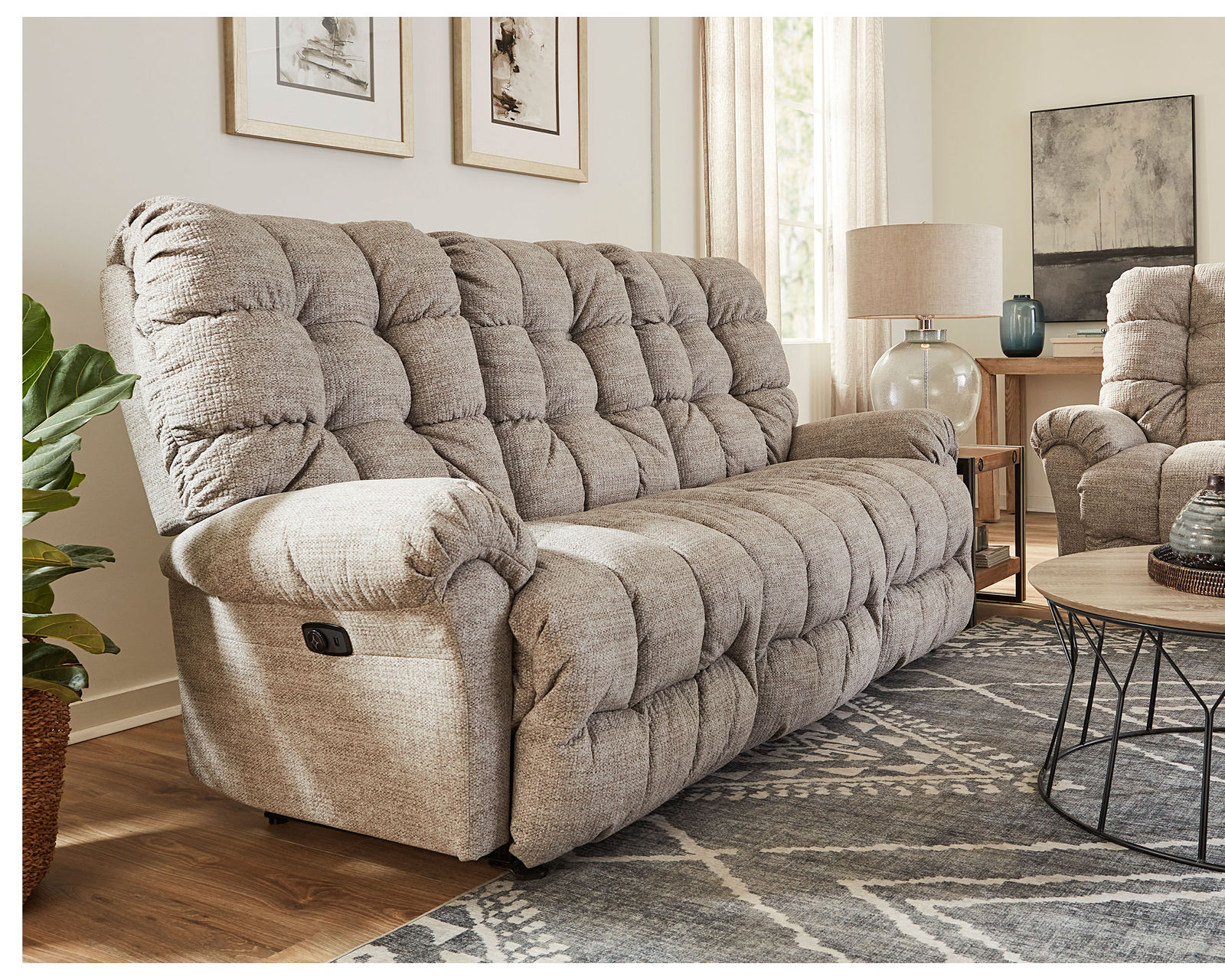 Corey Double Reclining Sofa (+100 fabrics) 90" - Corley Double Reclining Sofa