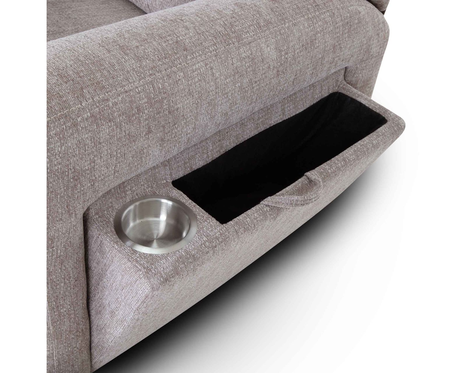 Argent 4730 Power Headrest Rocker Recliner with Neori Air Massage (Deep-Tissue Air Massage. Total Relaxation) - Pop Out Side Door with Storage and Metal Cupholders