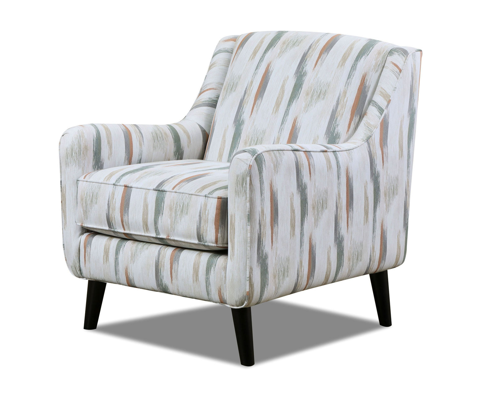 Charlotte Cremini Two Piece Sectional - 7000 (includes pillows) 124" x 97" - Floza Celadon Accent Chair 