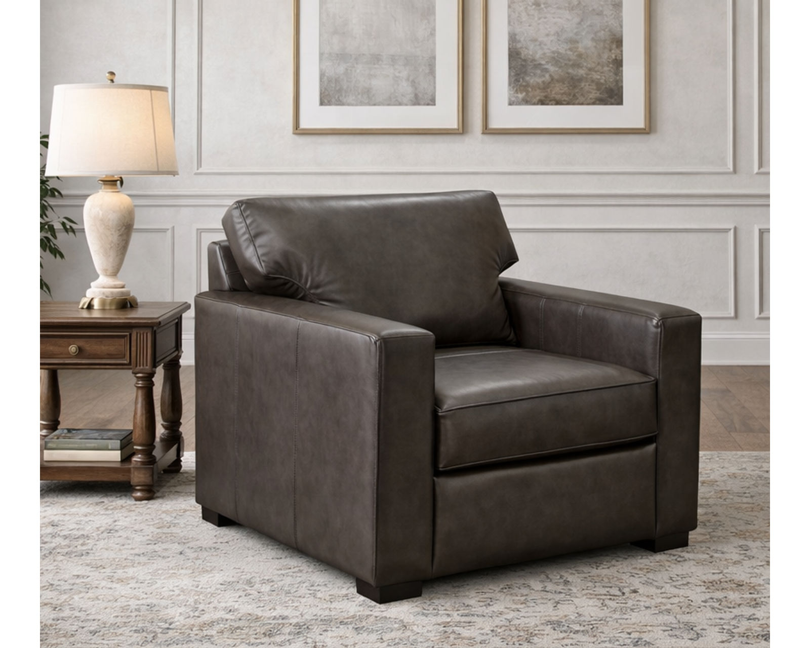 Baylor 88" Leather Sofa  (29 Top-Grain Leather Choices) - 29 Top-Grain Leather Choices