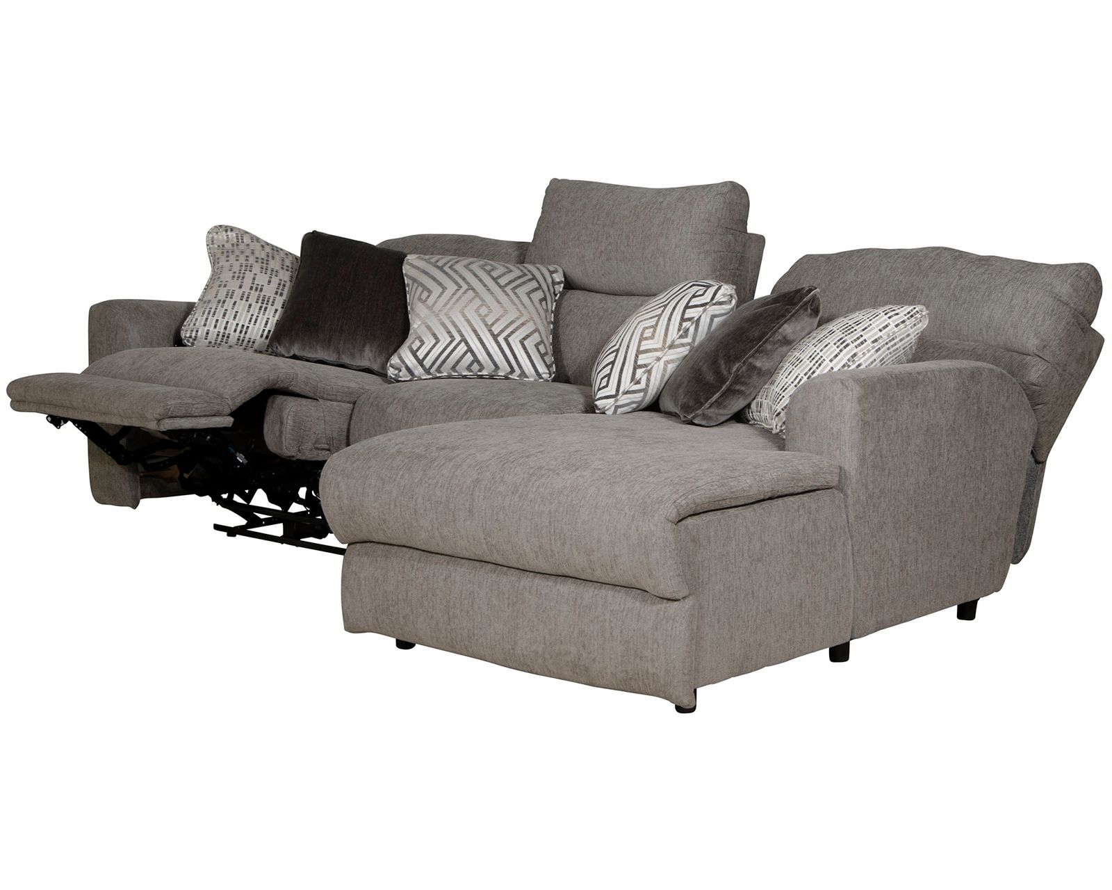 Sydney Modular Reclining Sectional with Power Recline Chaise (includes pillows) - Your New Favorite Place to Relax.