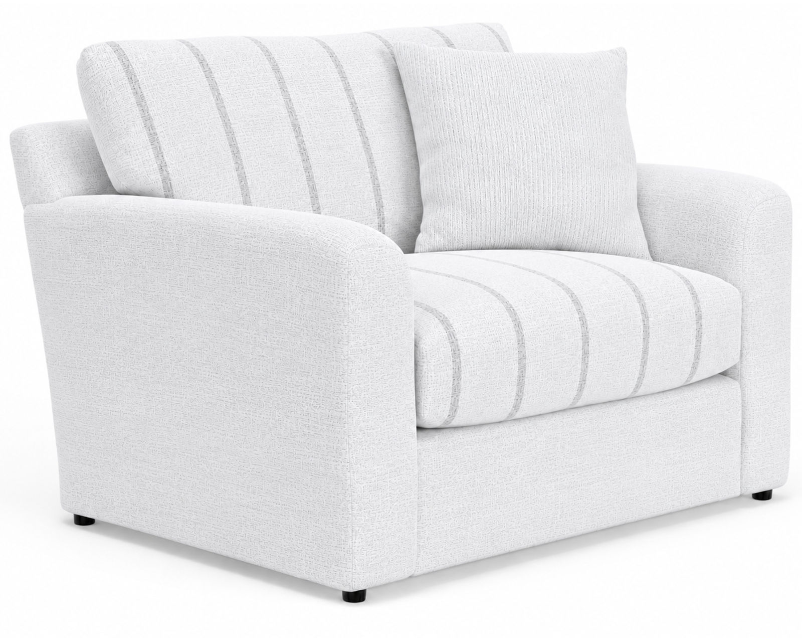 Lindsey 89" Stationary Sofa (2 colors) includes pillows - Lindsey Chair and a Half Shown in Fabric Snow