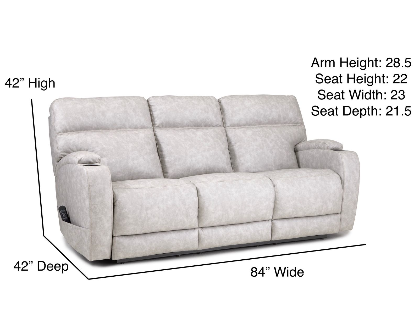 Jett 84" Triple Power Reclining Sofa Tan (In stock) - Jett 84" Triple Reclining Sofa