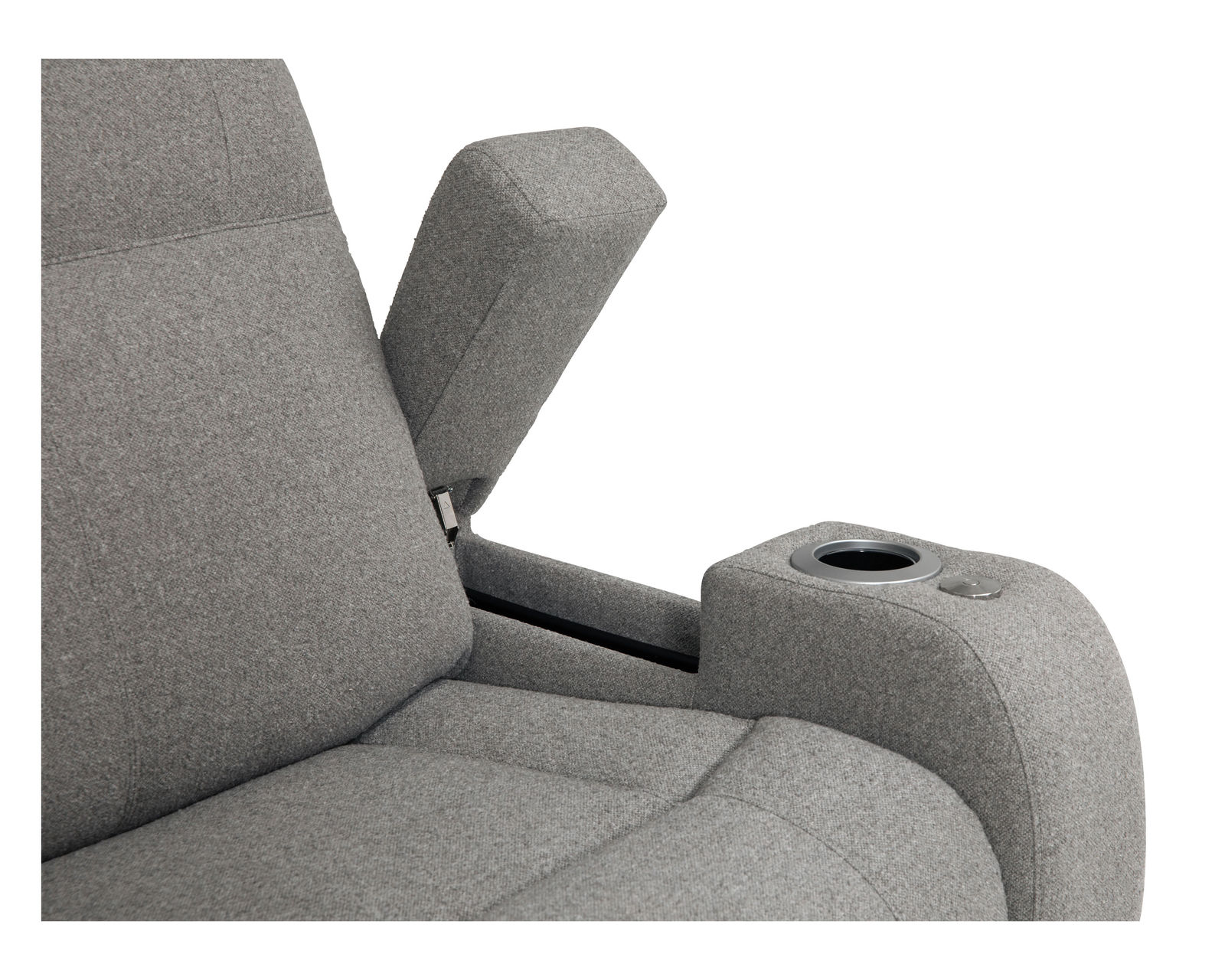 Virtue 41096 Triple Power Home Theater Sectional (+200 colors) - Comes standard with LED and 8 button function Cupholder