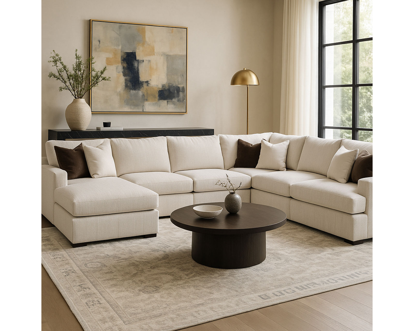 Cambria Stationary Sectional (+69 fabrics) - Sectional Layout: E