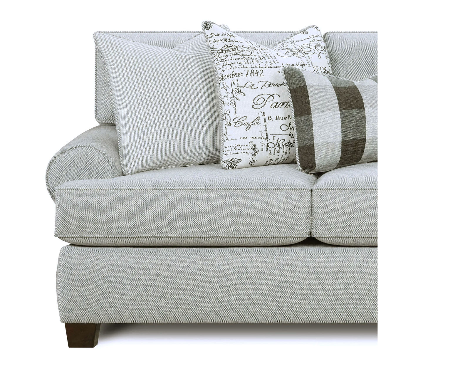 Dizzy Iron 88" Sofa (Includes Pillows) - Includes 5 Pillows