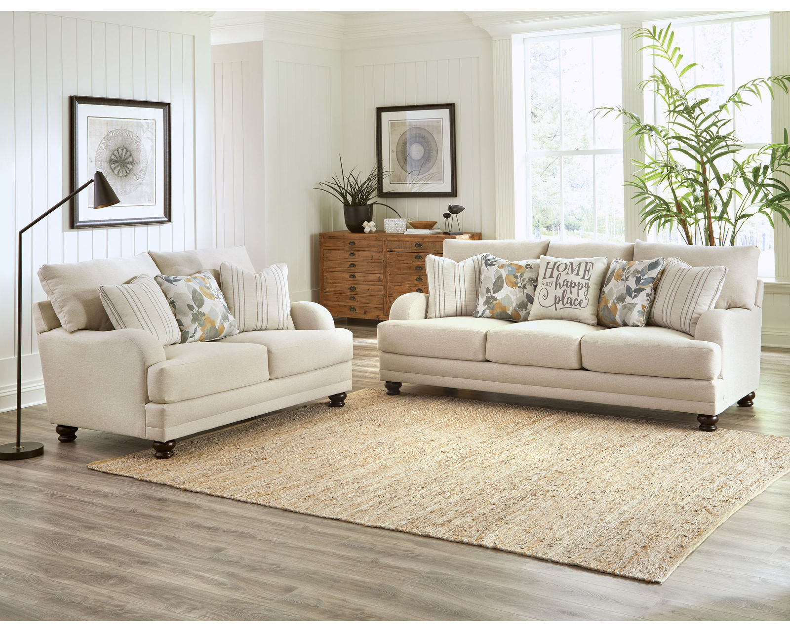 Jonesport 90" Stationary Sofa (farmhouse inspired) - Enjoy the Sofa and Loveseat