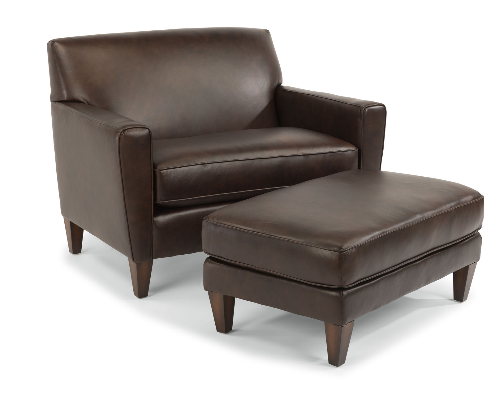 Digby Leather 70"or 80" Sofa (Leather choices) - Digby Leather Chair and a Half and Cocktail Ottoman