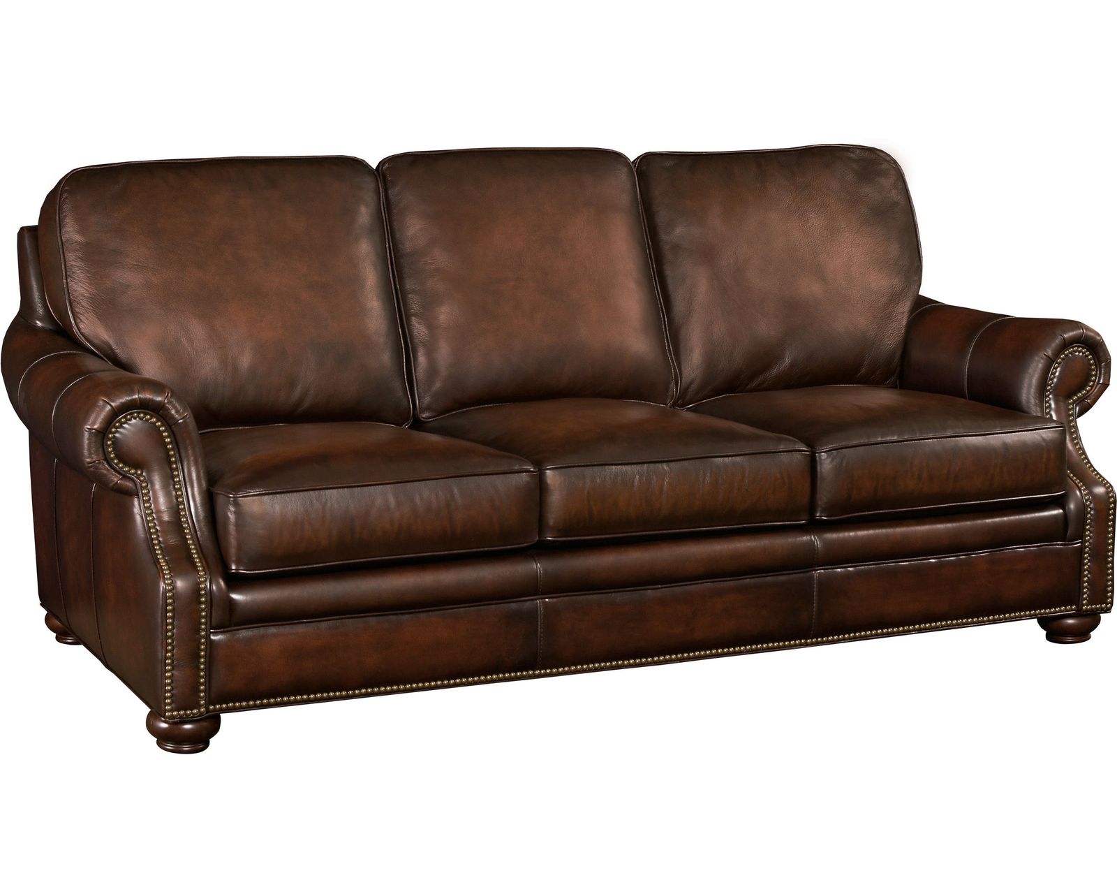 Montgomery Stationary Leather Sofa (83") In stock