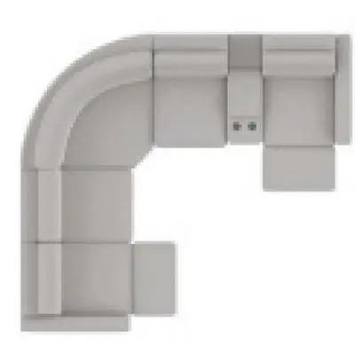Layout C: Six Piece Reclining Sectional 123" x 136" (two recliners)