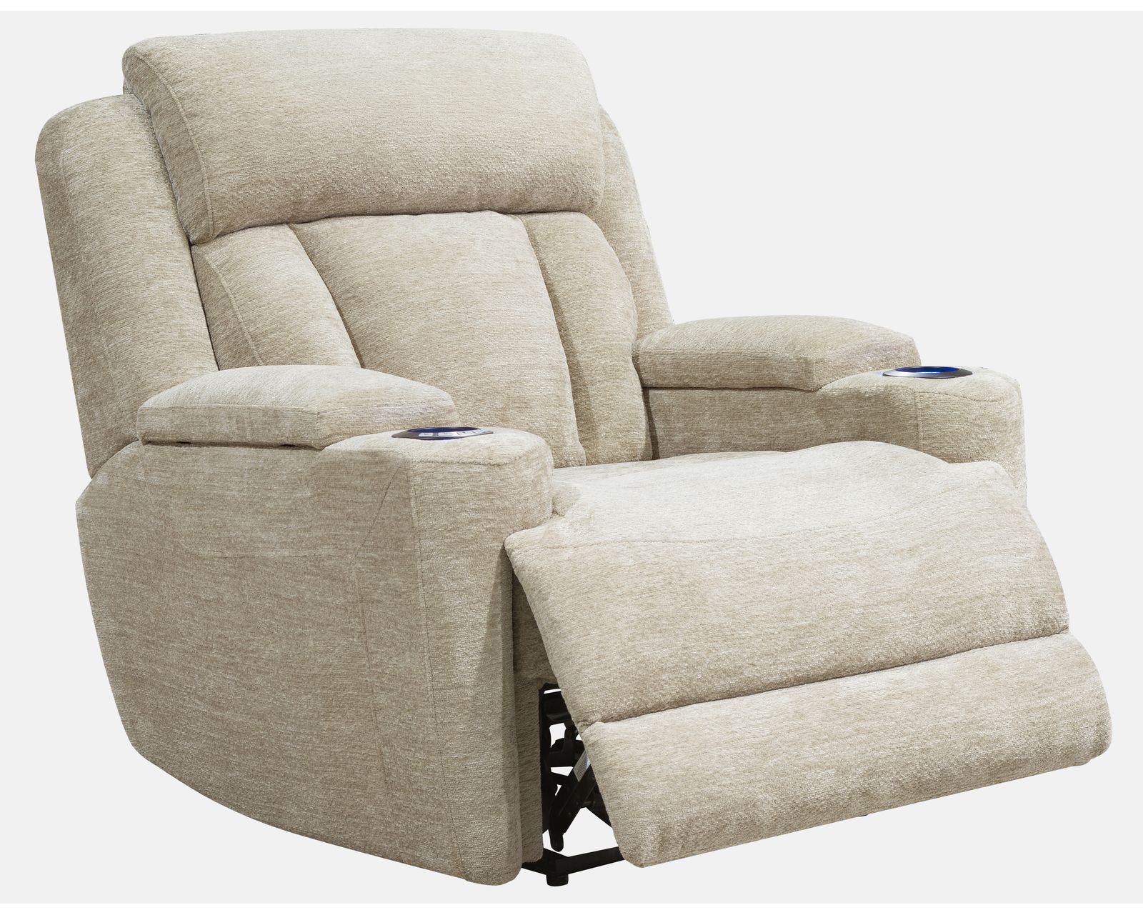Dalton 89" Power Headrest Power Reclining Sofa with Reading Light and Drop Down Console Fawn (In stock - Fast shipping) - Dalton Power Headrest Power Recliner
