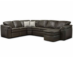 Lackawanna 7300L Leather Reclining Sectional (7 Top-Grain Leather Choices)