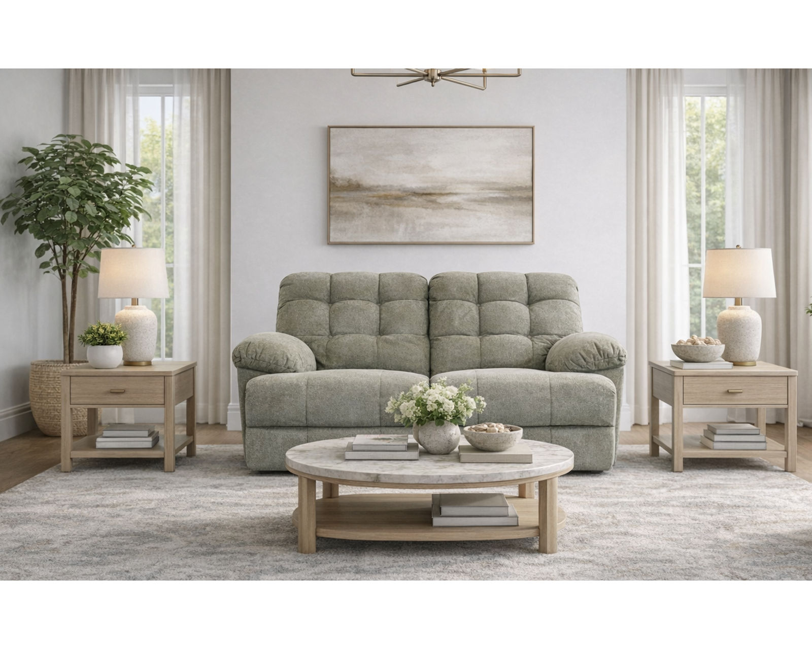 Marshmallow 87" Reclining Sofa - EZ200  (+100 Standard and Performance Fabrics) - 100 Standard and Performance Fabrics