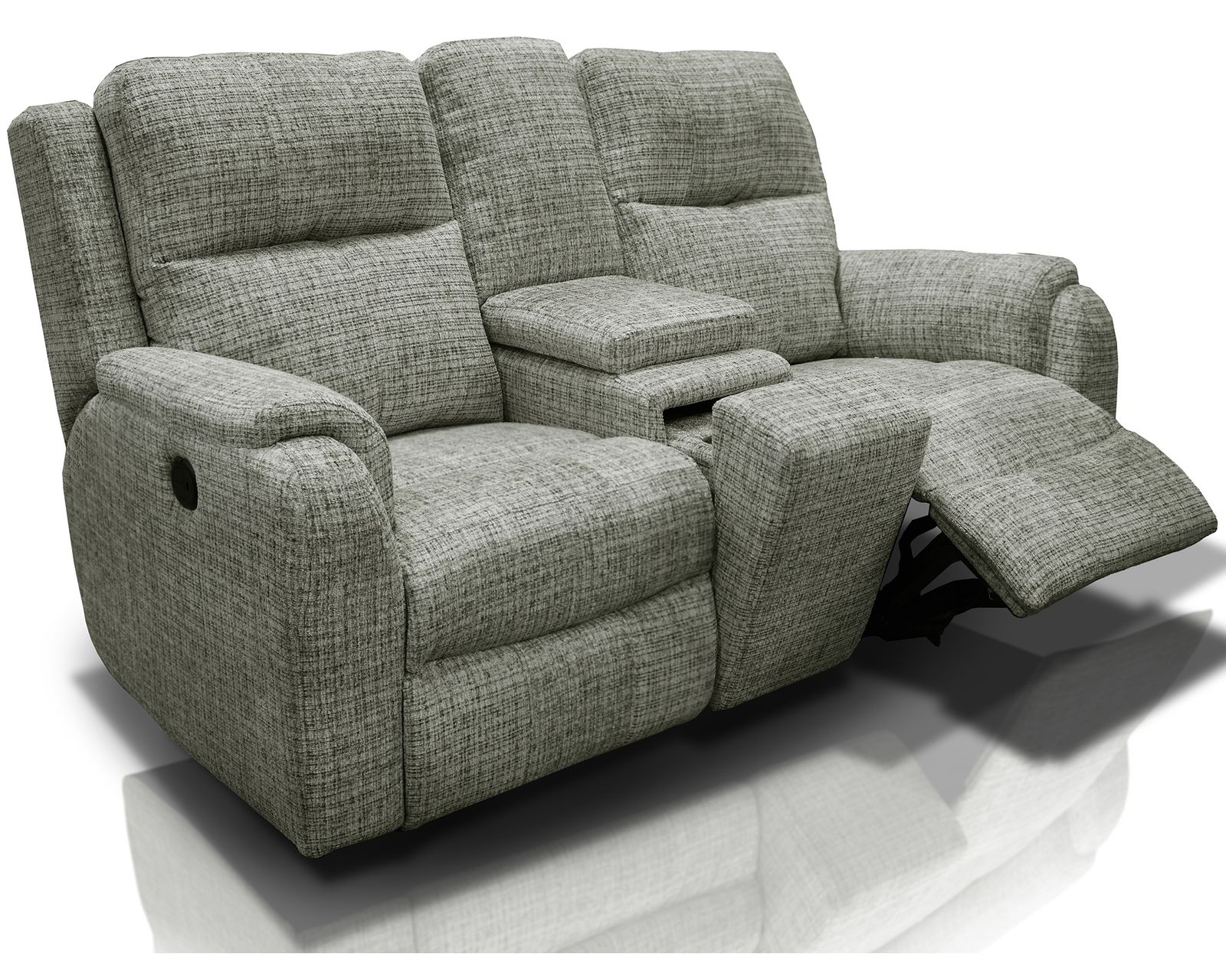 Ashton EZ1R00 Recliner (3 Mechanisms) 100 Standard and Performance Fabrics - Ashton 74" Double Reclining Console Loveseat