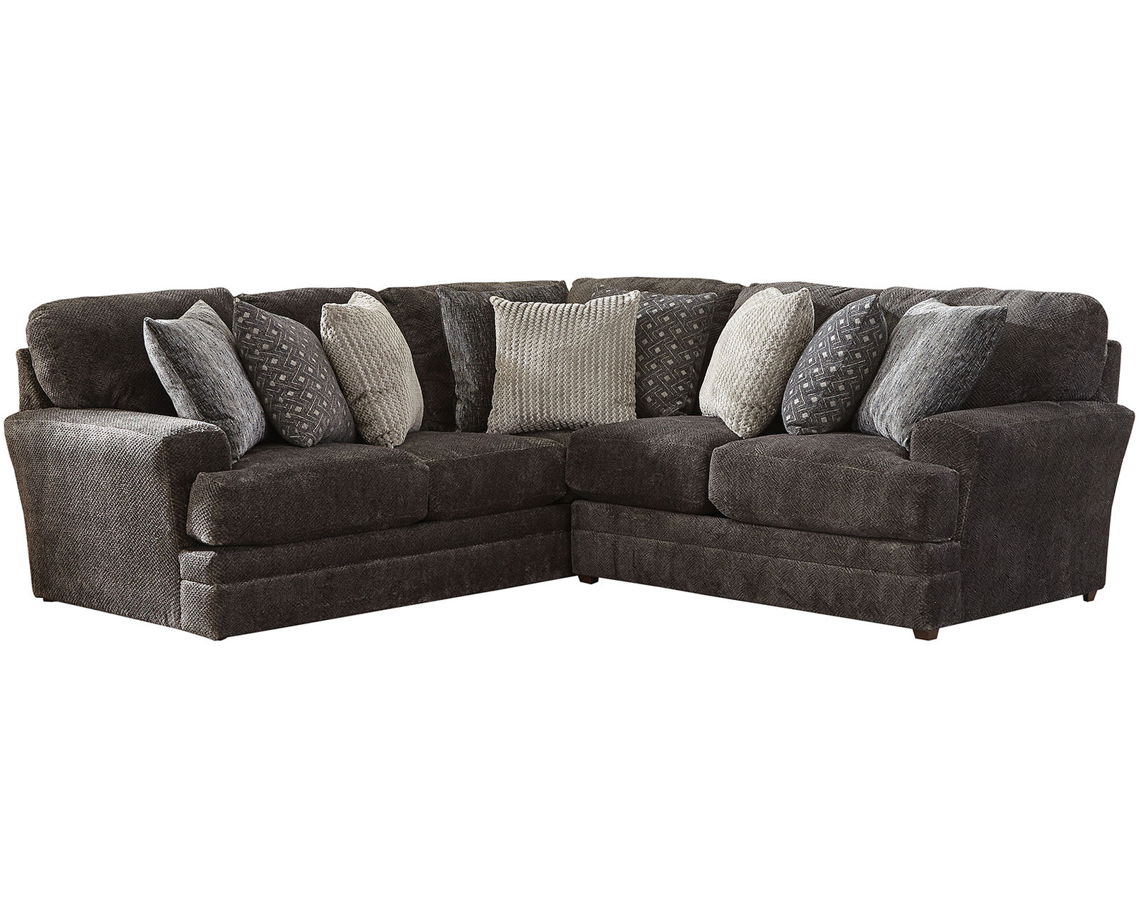 Mammoth Sectional (15 Pieces Available) 2 colors - includes all pillows - Layout R: Three Piece Sectional 104" x 104"