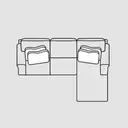 Layout B: Two Piece Sectional 94" x 65"
