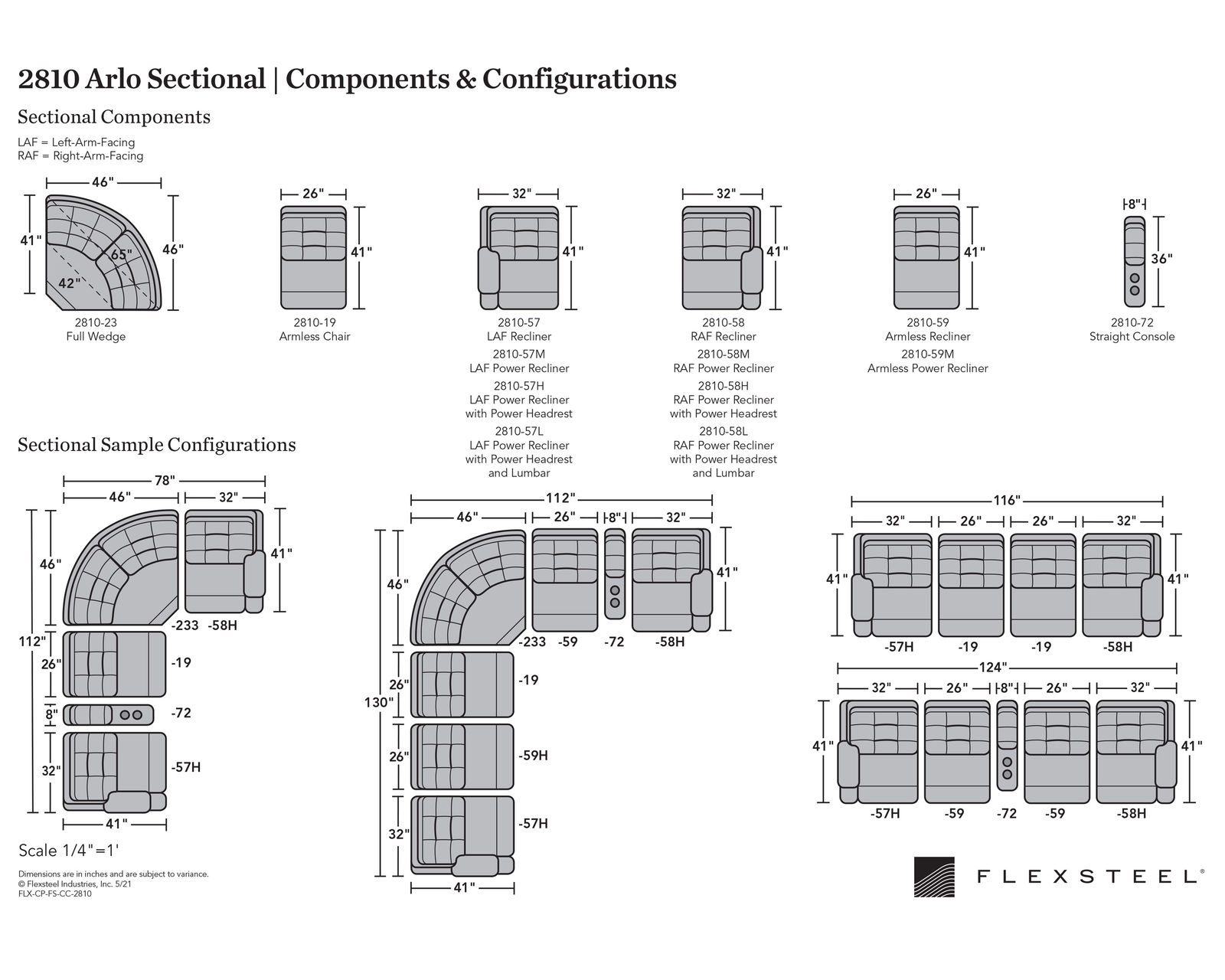 Arlo Reclining Sectional (Colors Available) - Pieces available