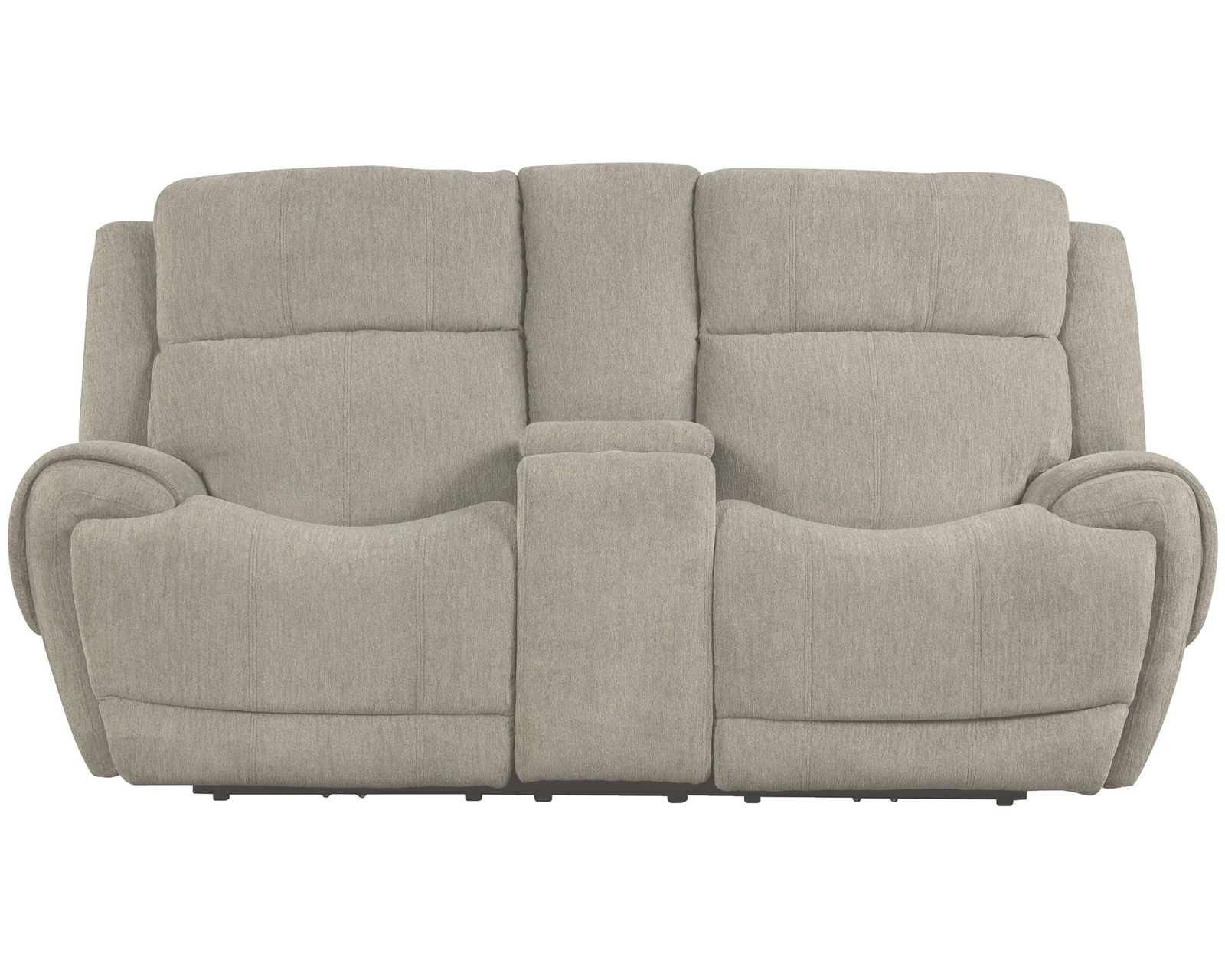 Spencer 91" Power Headrest Power Reclining Sofa Pebble (In stock - Fast shipping) - Spencer Pebble Power Headrest Power Reclining Console Loveseat