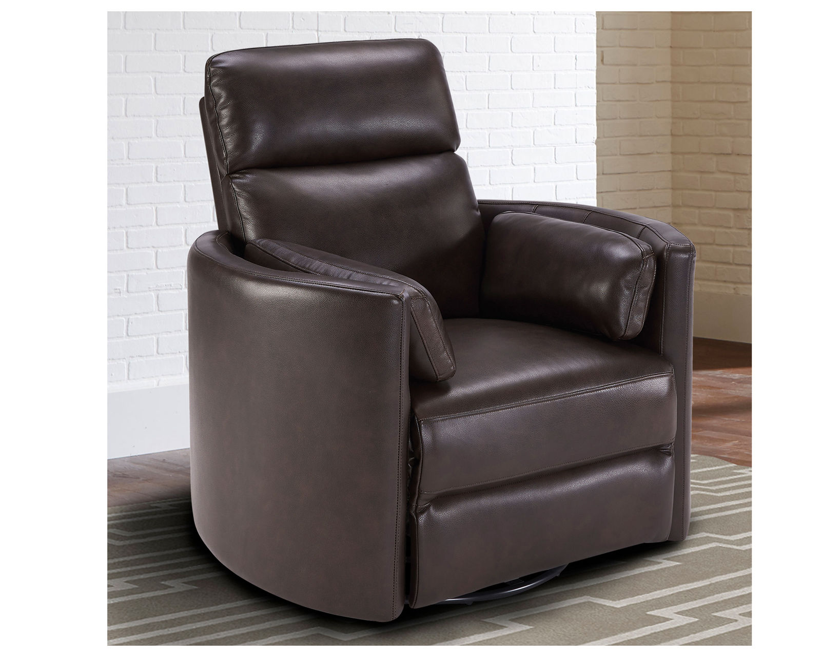 Radius FreeMotion Cordless Power Swivel Glider Recliner (Battery Operated) in Burgundy Leather (In stock - Fast shipping) - 100% Top Grain Leather Everywhere Your Body Touches